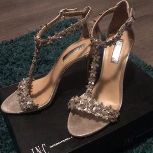 I-N-C silver heels